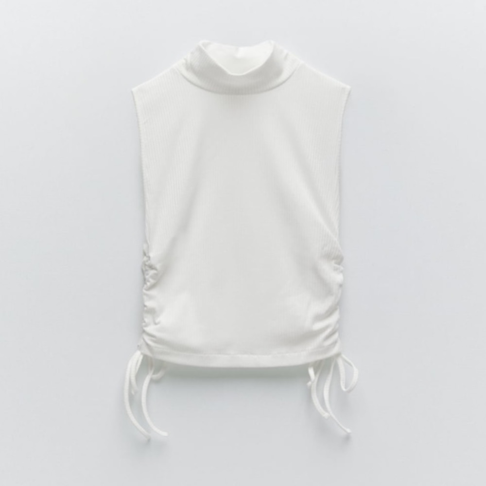 𝗡𝗪𝗧 𝗭𝗮𝗿𝗮 • Side Ruched Top - Picture 2 of 5